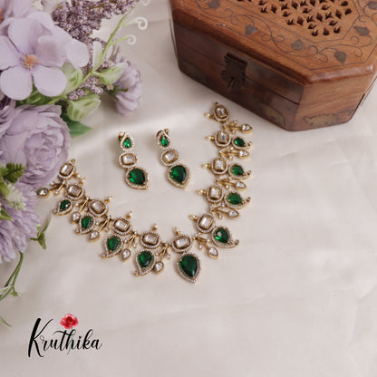 Premium AD Victorian Mango Necklace NC2533 (Available In 2 Colors)