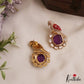 Gorgeous Parrot Motif Polki Victorian Stud Earrings E1099 (Available In 5 Colors)
