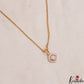 Simple AD Gold-Tone Chain Pendant Set NC2928