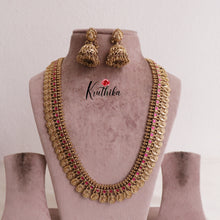 Premium Jadau Lakshmi Coin/Bottu Haaram LH1883 (Available in 4 Colours)