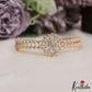 Premium AD Floral Design Openable Bracelet B584