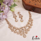 Beautiful Floral Motifs Diamond-Finish Gold-Tone AD Necklace NC2779 (Available In 2 Colors)