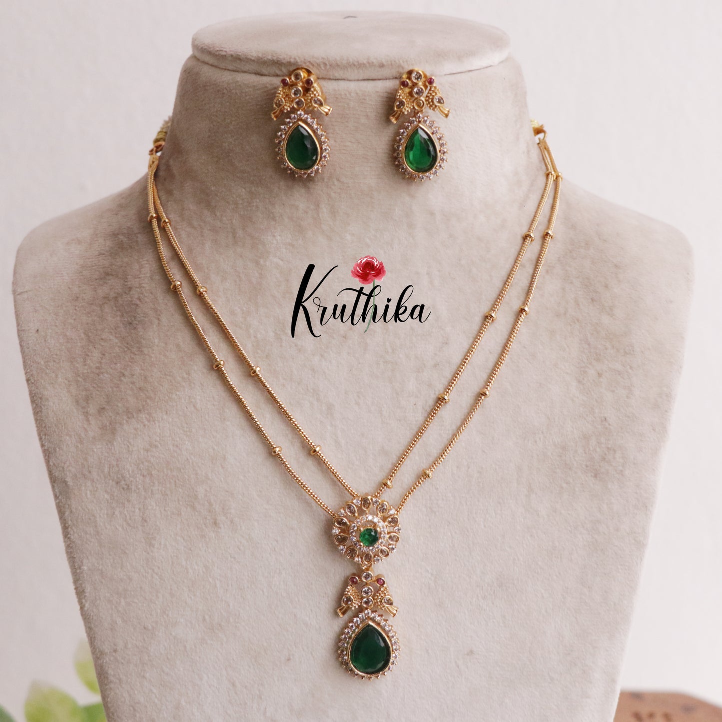 Trendy Two Layer Pigeon Pendant Chain NC2059 (Available in 2 Colours)