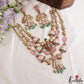 Stunning CZ Victorian Statement Haaram With Green Bead Drops LH2218 (Available In 3 Colors)
