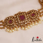 Elegant Floral Motifs AD Chocker With Triple Strand Bead Chains NC2809 (Available In 2 Colors)
