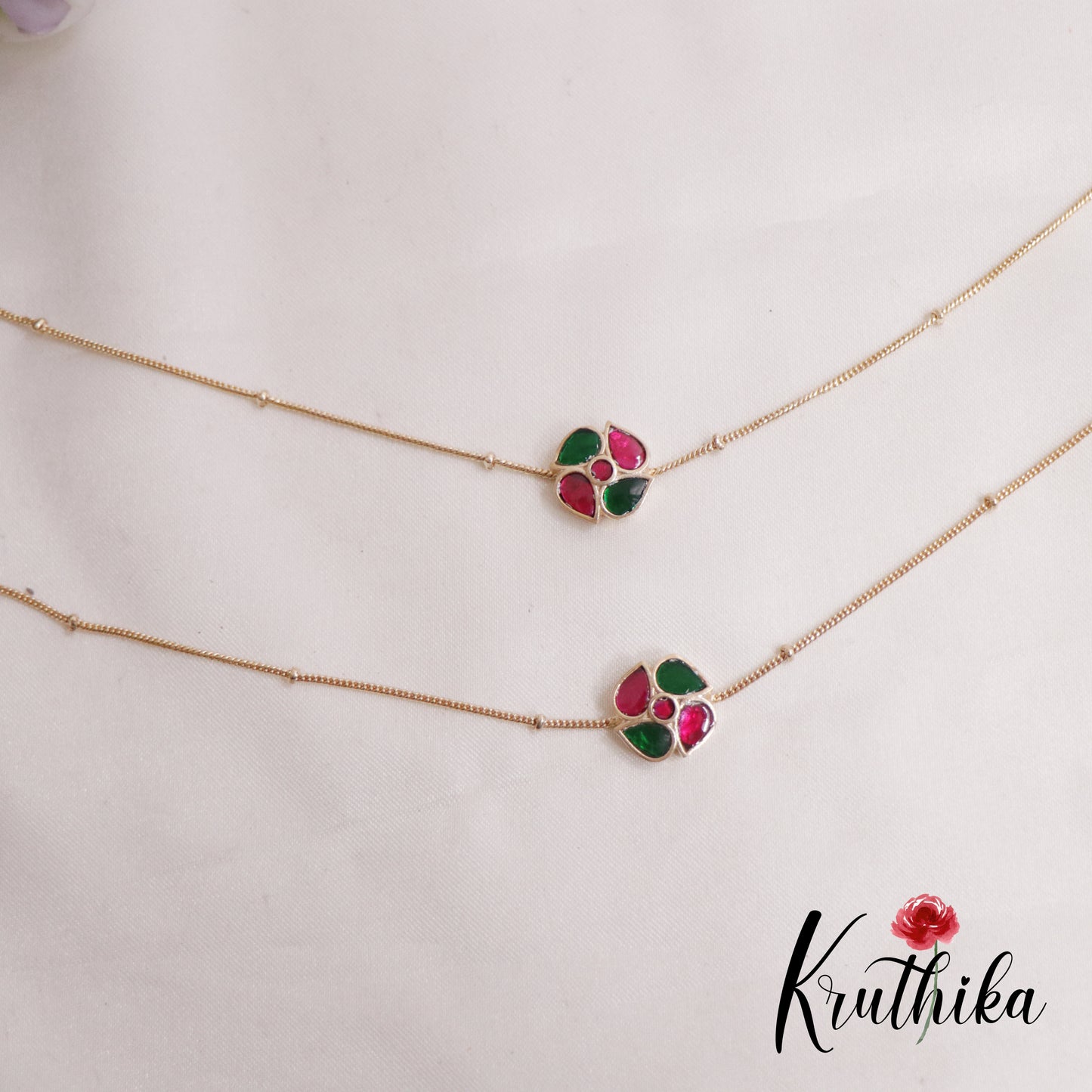 Beautiful Jadau Anklets A52