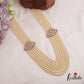 Gorgeous Multi Strand Pearl Chain With Victorian Side Pendant LH2033