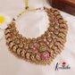 Premium Three Layer Lakshmi peacock Jadau choker NC1956 [ Available in two colours]