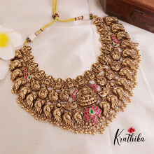 Premium Three Layer Lakshmi peacock Jadau choker NC1956 [ Available in two colours]