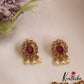 Elegant Floral Motifs AD Chocker With Triple Strand Bead Chains NC2809 (Available In 2 Colors)