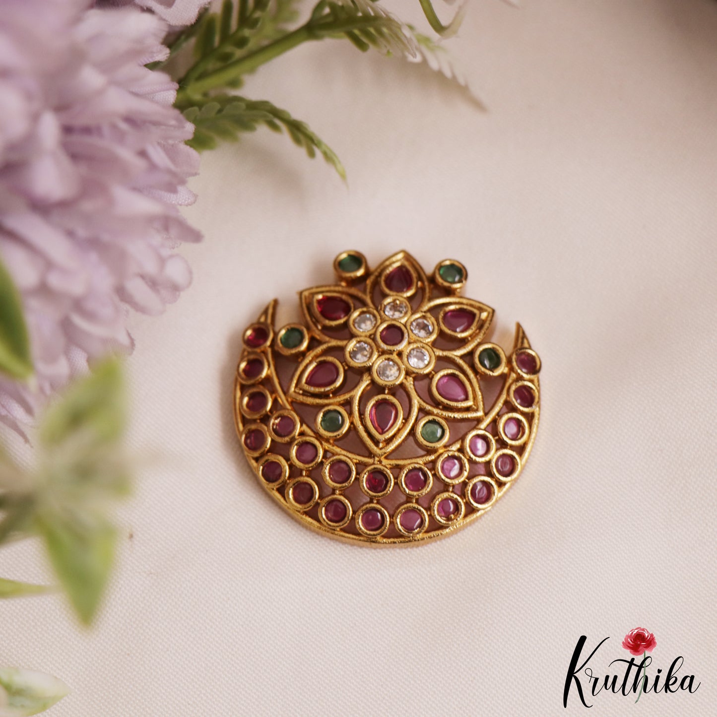Elegant Floral Motifs Chandra Surya Kemp Hair Ornaments J375
