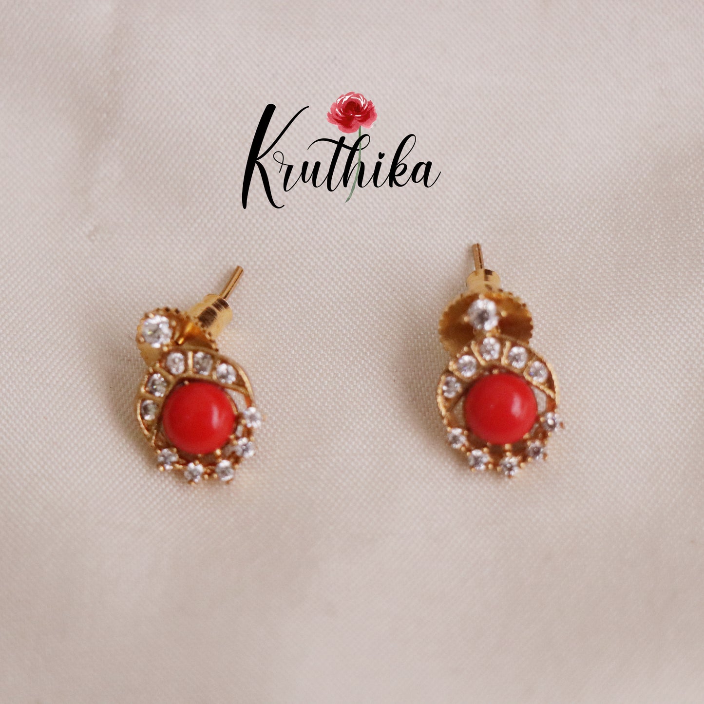 Simple AD Stone Pendant Drops Necklace NC2208 (Available in 3 Colours)