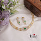 Simple CZ Sparkling Floral Victorian Hasli Necklace NC2253 (Available in 2 Colours)