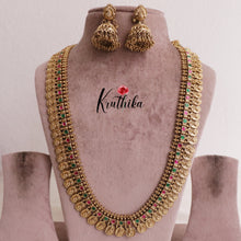 Premium Jadau Lakshmi Coin/Bottu Haaram LH1883 (Available in 4 Colours)