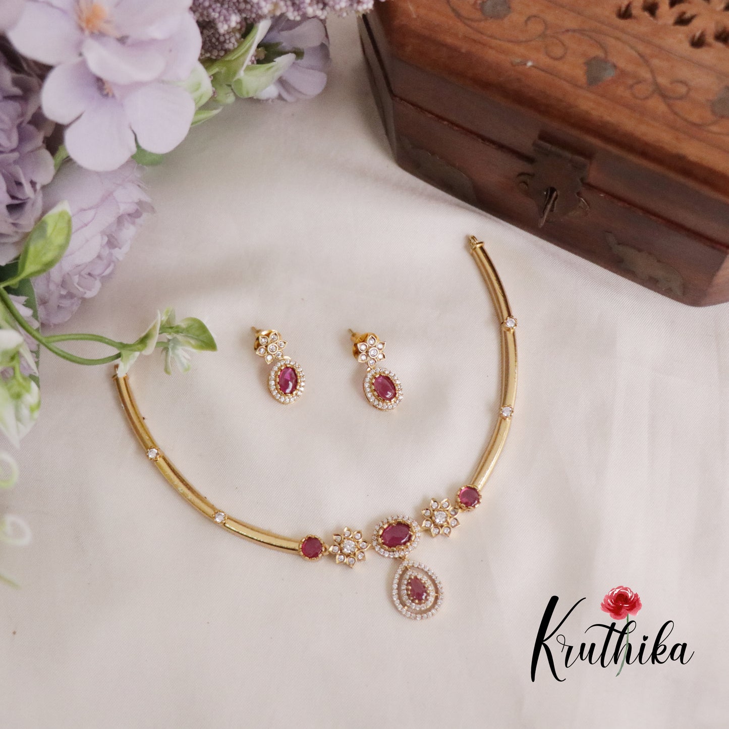 Simple Hali Necklace with Water Drop Pendant NC2188 (Available in 3 Colours)