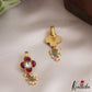 Simple Kemp Earcuffs | Upper Earrings | Bugadi Earrings With Pearl And Bead Drops E867