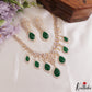 Sparkling Teardrop Motifs Diamond-Finish CZ Victorian Necklace NC3262 (Available In 2 Colors)