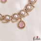 Elegant Pearl Leaf Motifs CZ Victorian Necklace NC3154 (Available In 6 Colors)