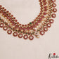 Premium Floral Peacock Motifs Jadau Necklace With Green Bead Drops NC2943 (Detachable Pendants)