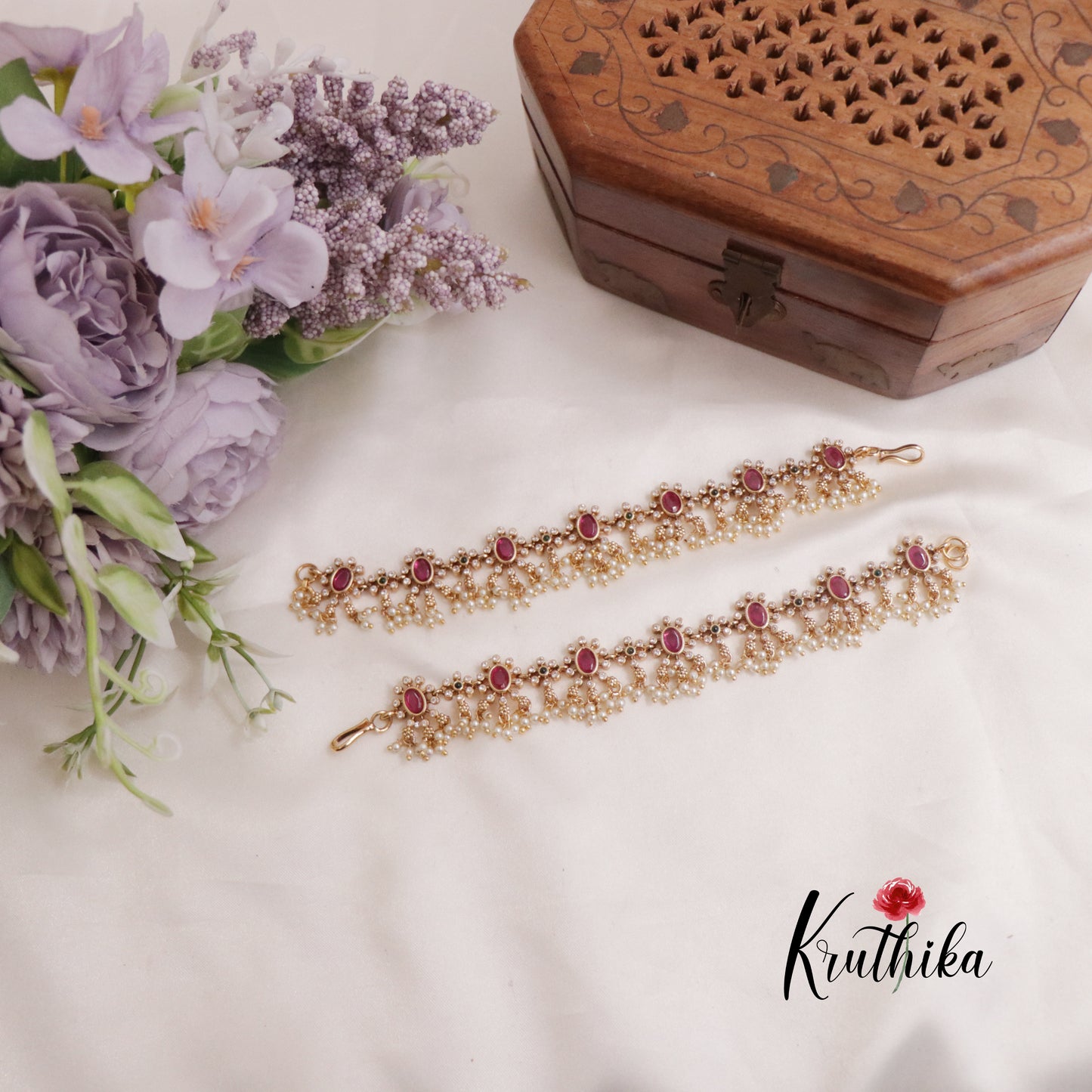 Premium AD Pearl Earchains EC57