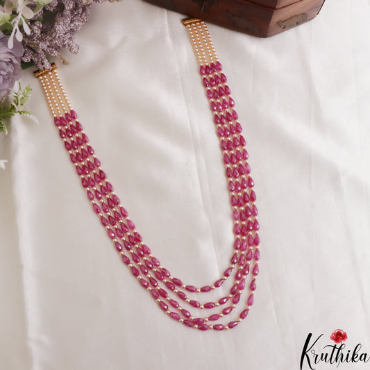 Classic Multi Layer Pearl Bead Haaram LH2139 (Available In 8 Colors)
