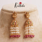 Trendy CZ Lakshmi Jhumka with Pearl Drops E634  (Available in 2 Colors)