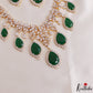 Sparkling Teardrop Motifs Diamond-Finish CZ Victorian Necklace NC3262 (Available In 2 Colors)