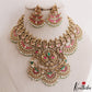 Stunning Antique Nagas Peacock Motifs Jadau Necklace With Pearl Drops NC3141