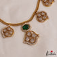 Sparkling Floral Motifs AD Victorian Necklace NC2965 (Available In 5 Colors)