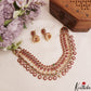 Premium Floral Peacock Motifs Jadau Necklace With Green Bead Drops NC2943 (Detachable Pendants)