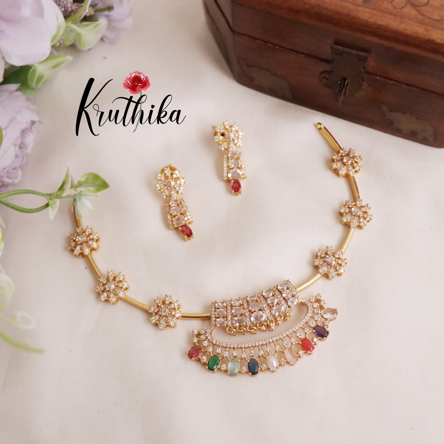 Pretty Multi Stones hasli Necklace NC2197