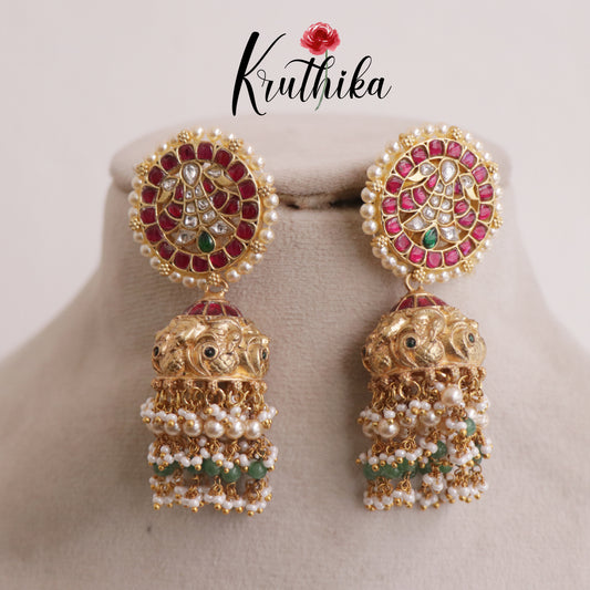 Premium Jadau Jhumkas E501