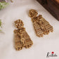 Gorgeous Goddess Meenakshi Gopuram Jhumkas With Bead Drops E1057 (Available in 2 Colors)