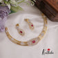 Simple CZ Sparkling Floral Victorian Hasli Necklace NC2253 (Available in 2 Colours)