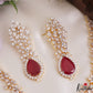 Sparkling Teardrop Motifs Diamond-Finish CZ Victorian Necklace NC3262 (Available In 2 Colors)