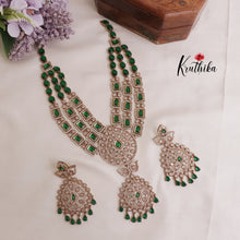 Gorgeous AD Moissanite Three Layer Haaram LH1889 (Available in 5 Colours)
