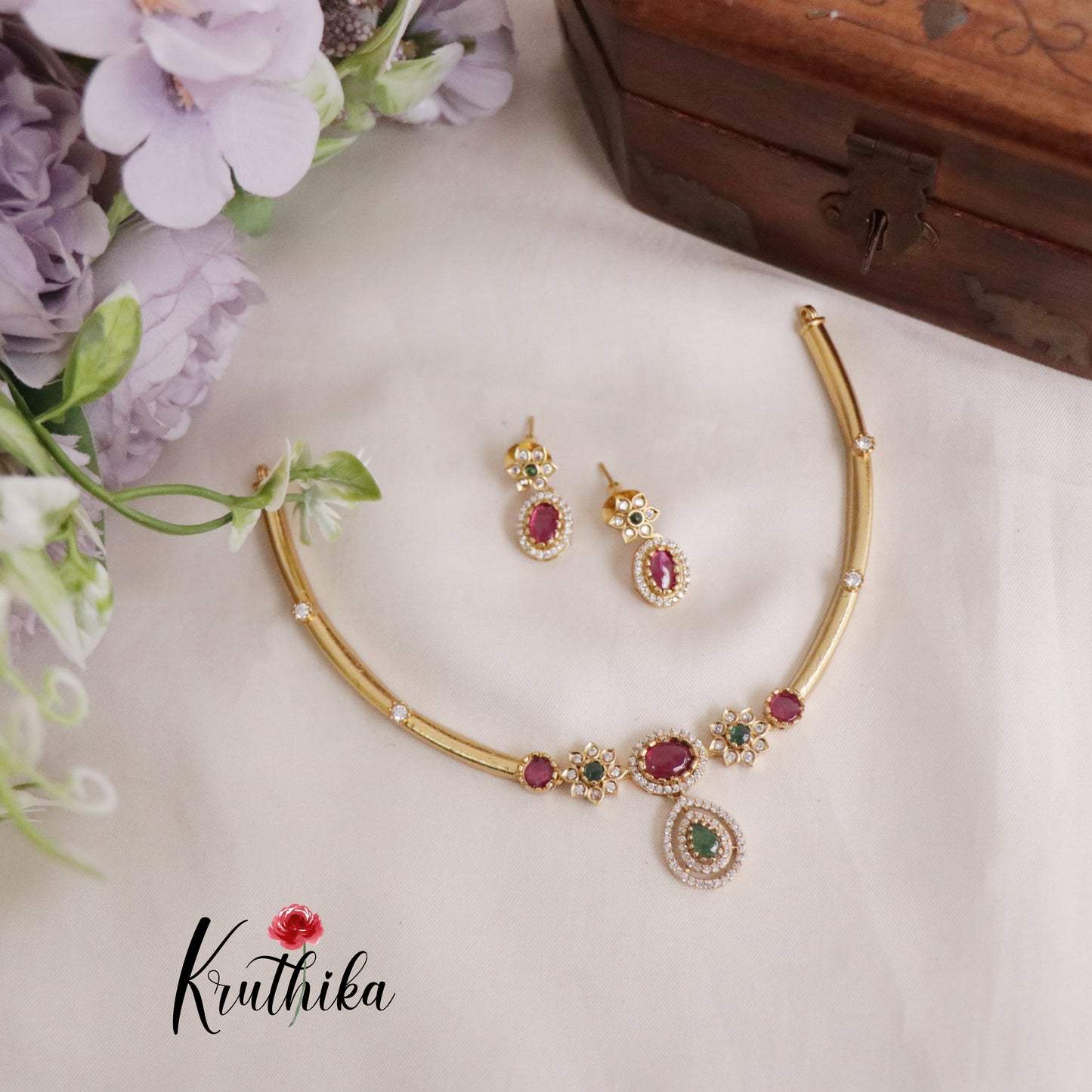 Simple Hali Necklace with Water Drop Pendant NC2188 (Available in 3 Colours)