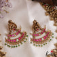 Stunning Antique Nagas Peacock Motifs Jadau Necklace With Pearl Drops NC3141