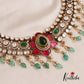 Stunning Jadau Lotus Motifs With Bead And Pearl Drops Necklace NC2557