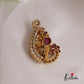 Beautiful Kemp Peacock Saree Pin SP34