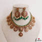 Premium Peacock Floral Motifs Kemp Choker NC3194