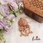 Gorgeous Teardrop Peacock Motifs Jhumka Jadau Jada Billa With Rice Pearl Drops J321