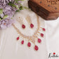 Sparkling Teardrop Motifs Diamond-Finish CZ Victorian Necklace NC3262 (Available In 2 Colors)