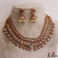 Premium Floral Peacock Motifs Jadau Necklace With Green Bead Drops NC2943 (Detachable Pendants)