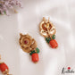Classic Antique Peacock Motifs Coral Pearl Mala NC3121