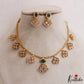 Sparkling Floral Motifs AD Victorian Necklace NC2965 (Available In 5 Colors)