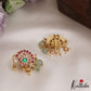 Beautiful Jadau Floral Earcuffs | Upper Earrings | Bugadi Earrings With Pearl And Bead Drops E863