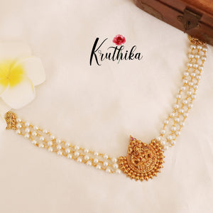 Beautiful Temple pearl choker NC1764
