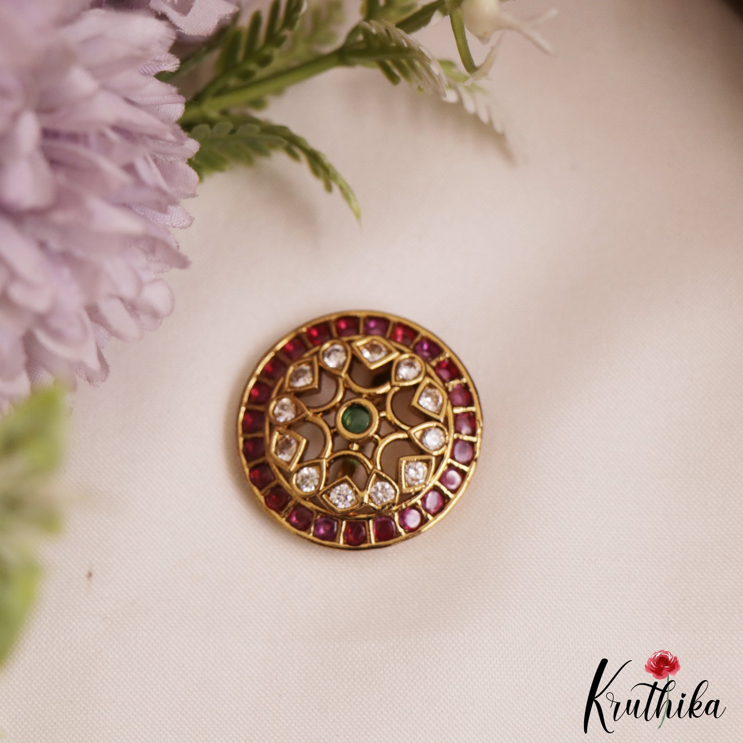 Pretty Floral Motifs Chandra Surya Kemp Hair Ornaments J374
