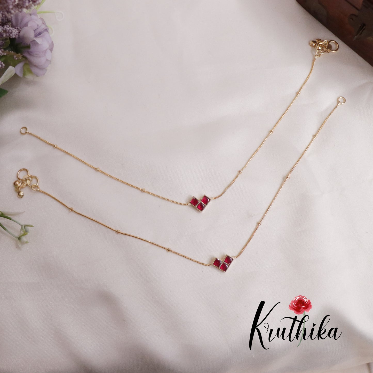 Elegant Jadau Anklets A53